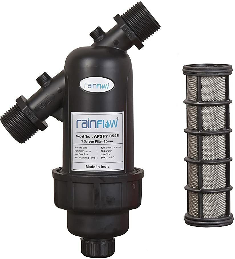 120Mesh,130 Micron Y-type 1 inch Screen tank for drip irrigation Tap Mount Water Filter-image-46