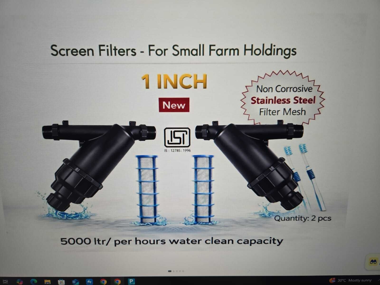 1 inch scrren filter [isi marked] HT-122Y 2 PC Tap Mount Water Filter-image-41