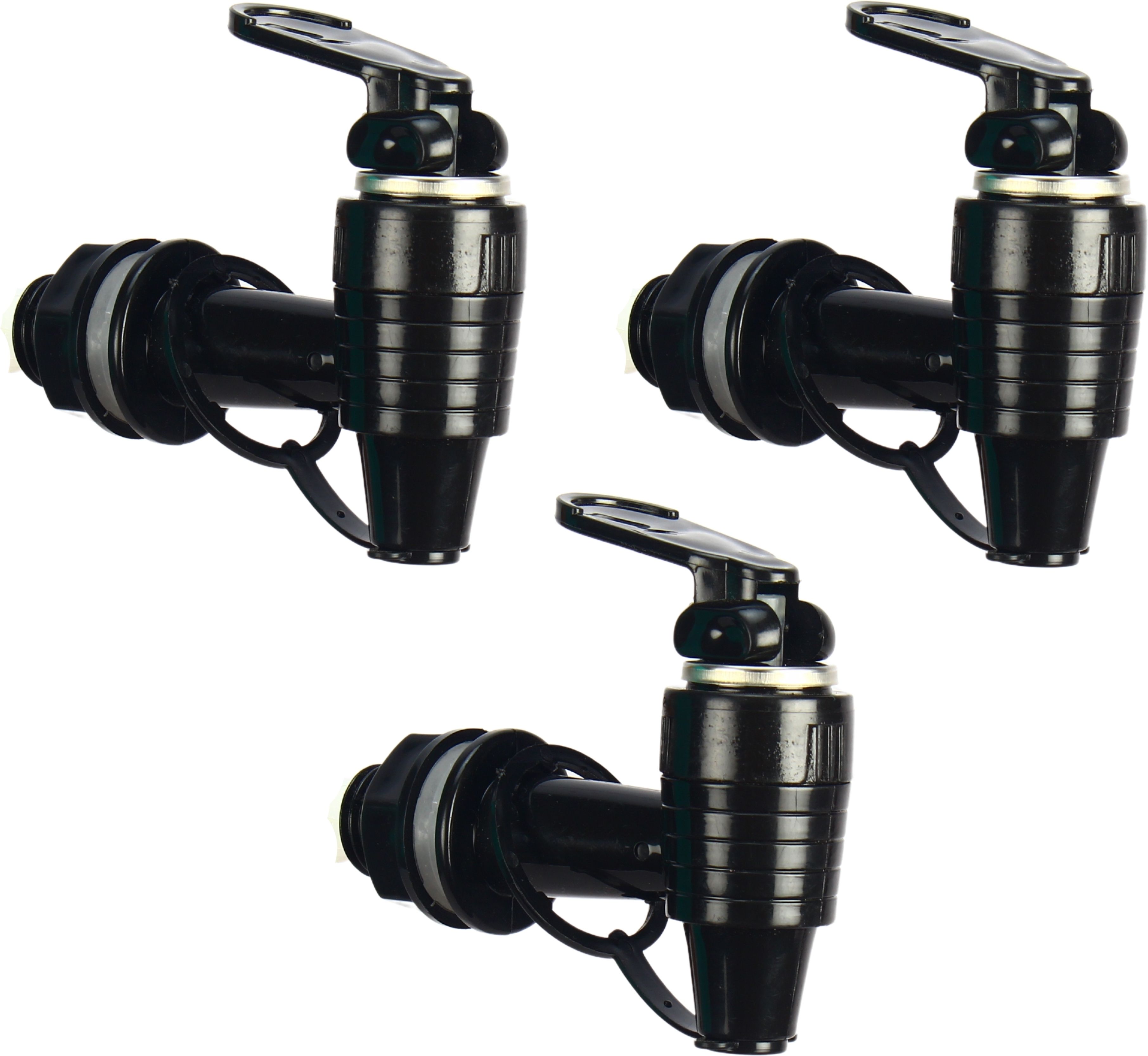 3 Pcs RO Tap Set - Compatible with All RO Water Purifiers-Black Tap Mount Water Filter