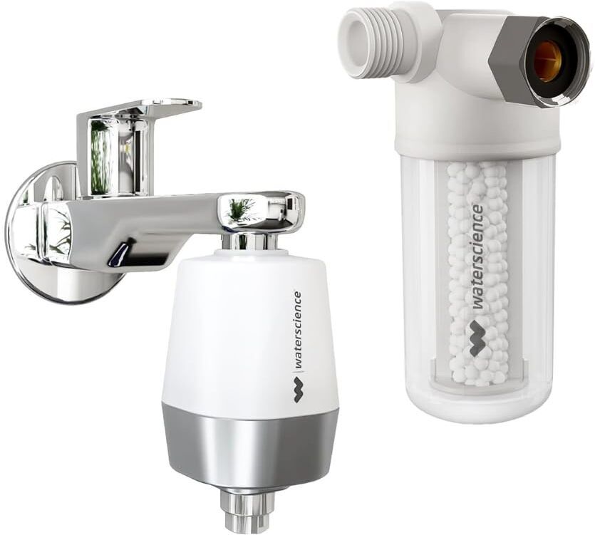 CLEO Shower & Tap Filter for Hard Water + Washing Machine Filter Combo Pack Tap Mount Water Filter-image-33