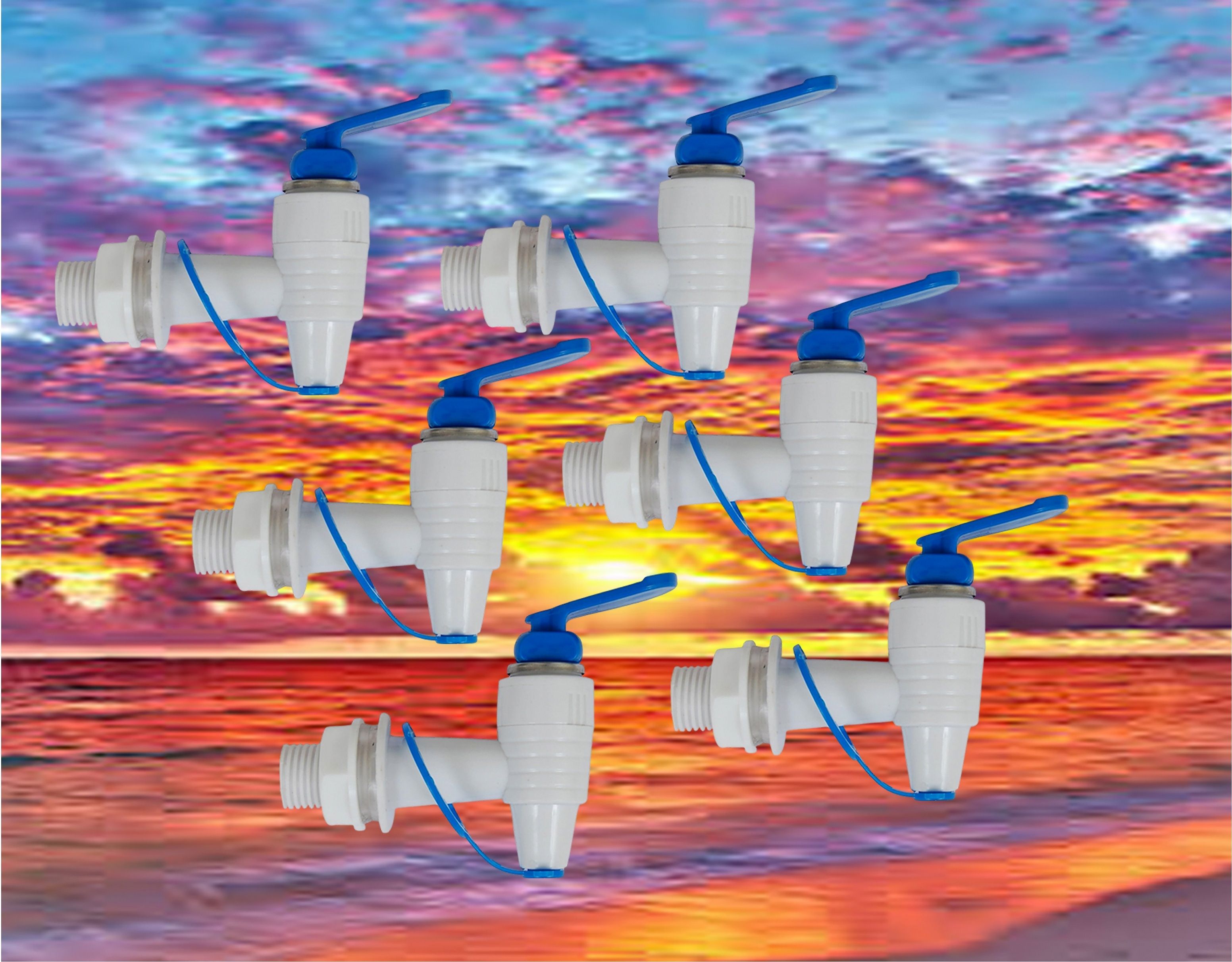 6Pcs RO Tap for All RO Purifiers,white Tap Mount Water Filter450_268 Tap Mount Water Filter-image-48