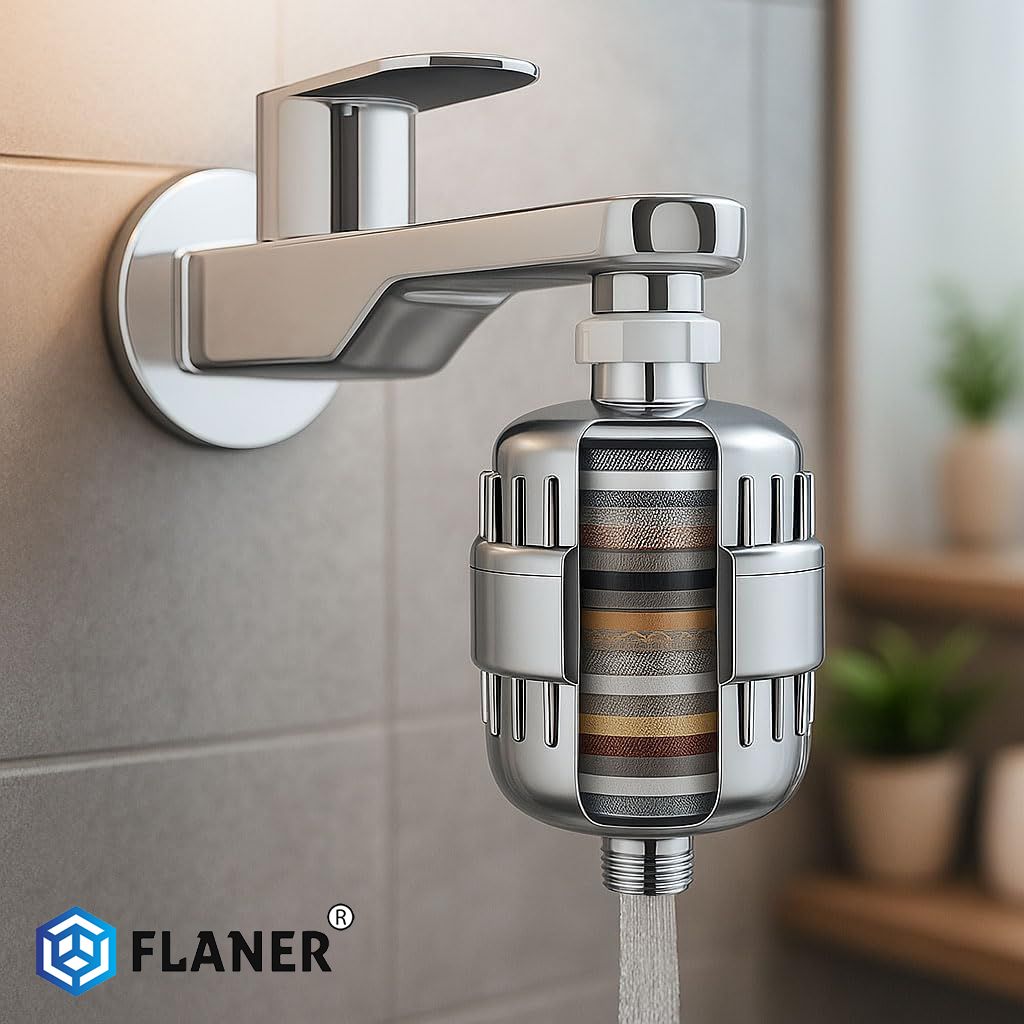 flaner Shower and Tap Filter for Hard Water Softener Reduces hair fall, Protects Skin Tap Mount Water Filter-picture-35