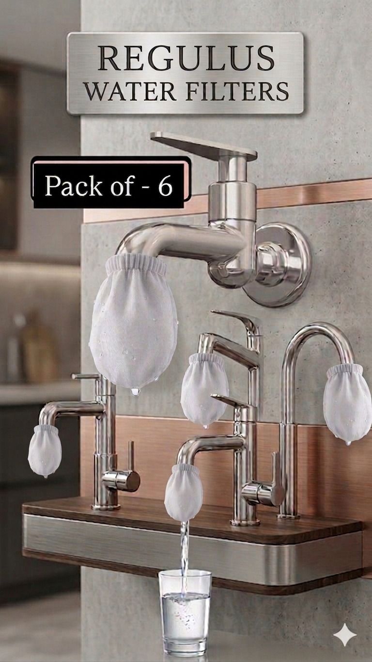 regulus 6 Items Reusable Elastic Fit Cotton Cloth Tap Mount Water Filter-picture-10