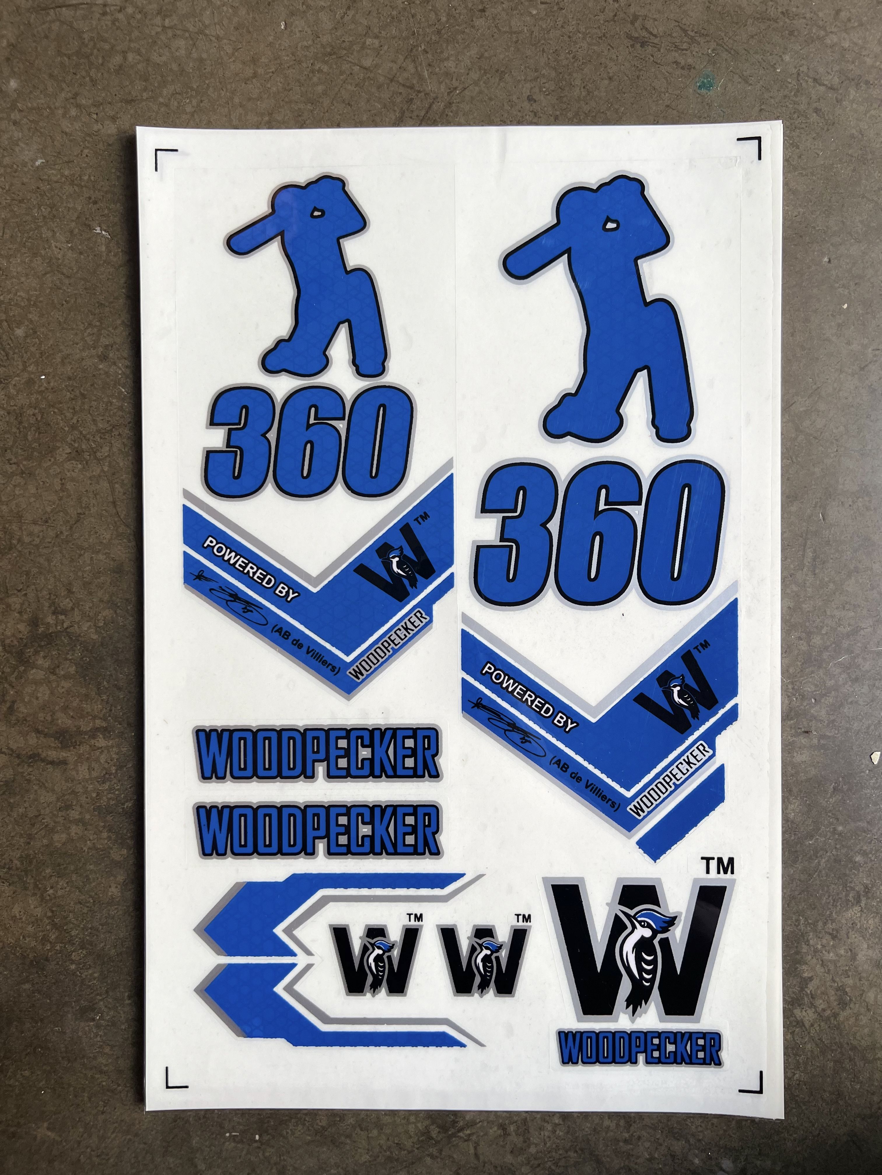 vsm 360_WOODPECKER_BLU Bat Sticker-picture-24