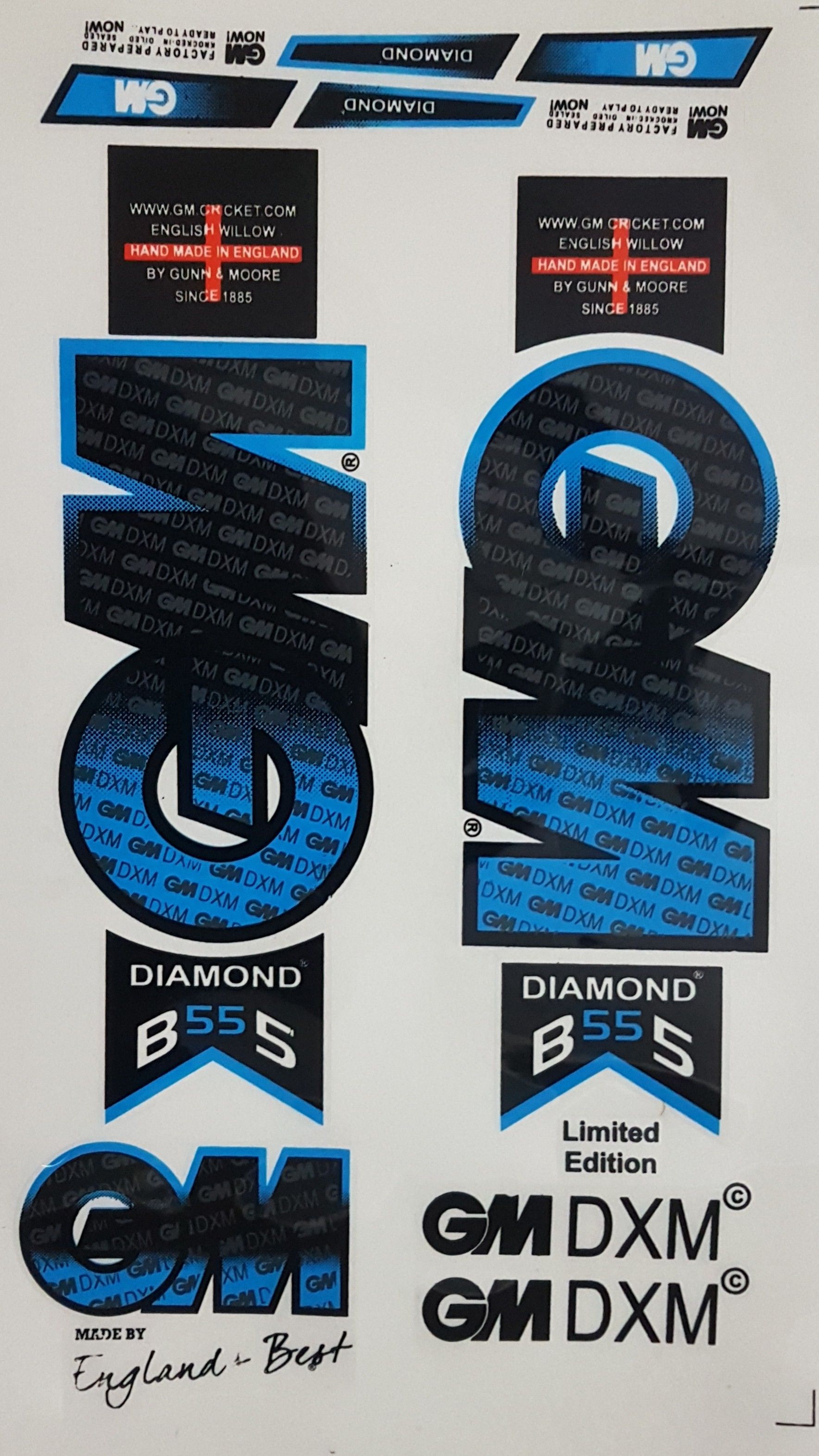 GM Cricket Bat Sticker Diamond B55S Limited Edition Bat Sticker-image-10