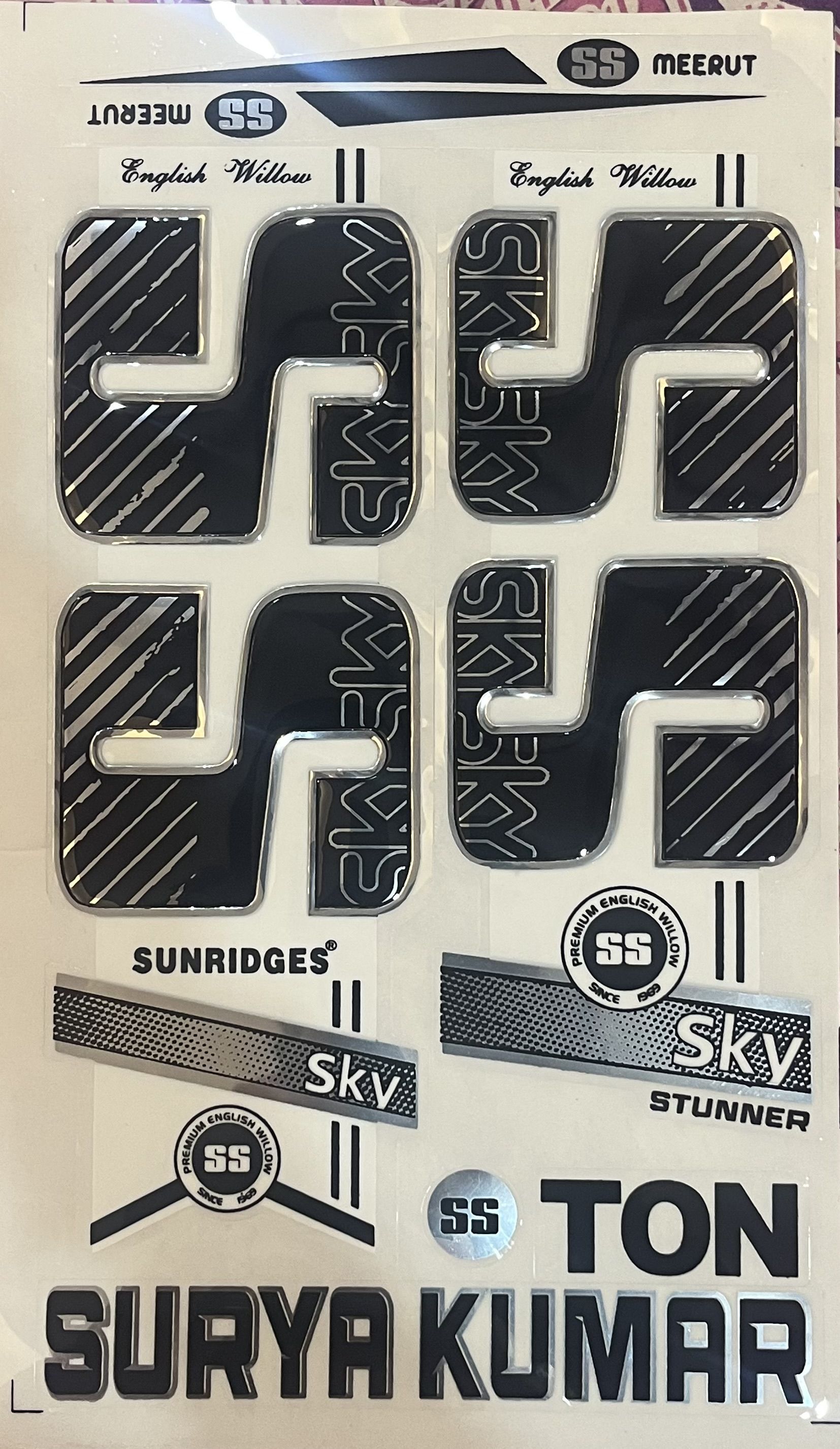 ss 3D cricket bat sticker embossed surya Kumar edition Bat Sticker-picture-15