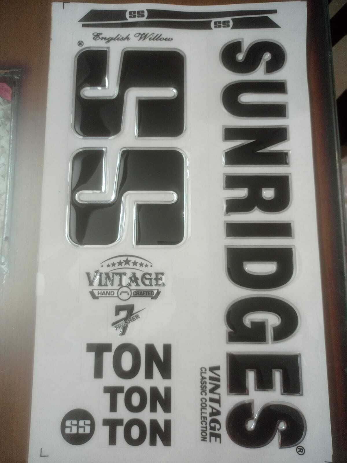 sportsworld VINTAGE FINISHER 7 BLACK 3D EMBOSSED LAMINATED Bat Sticker-picture-22
