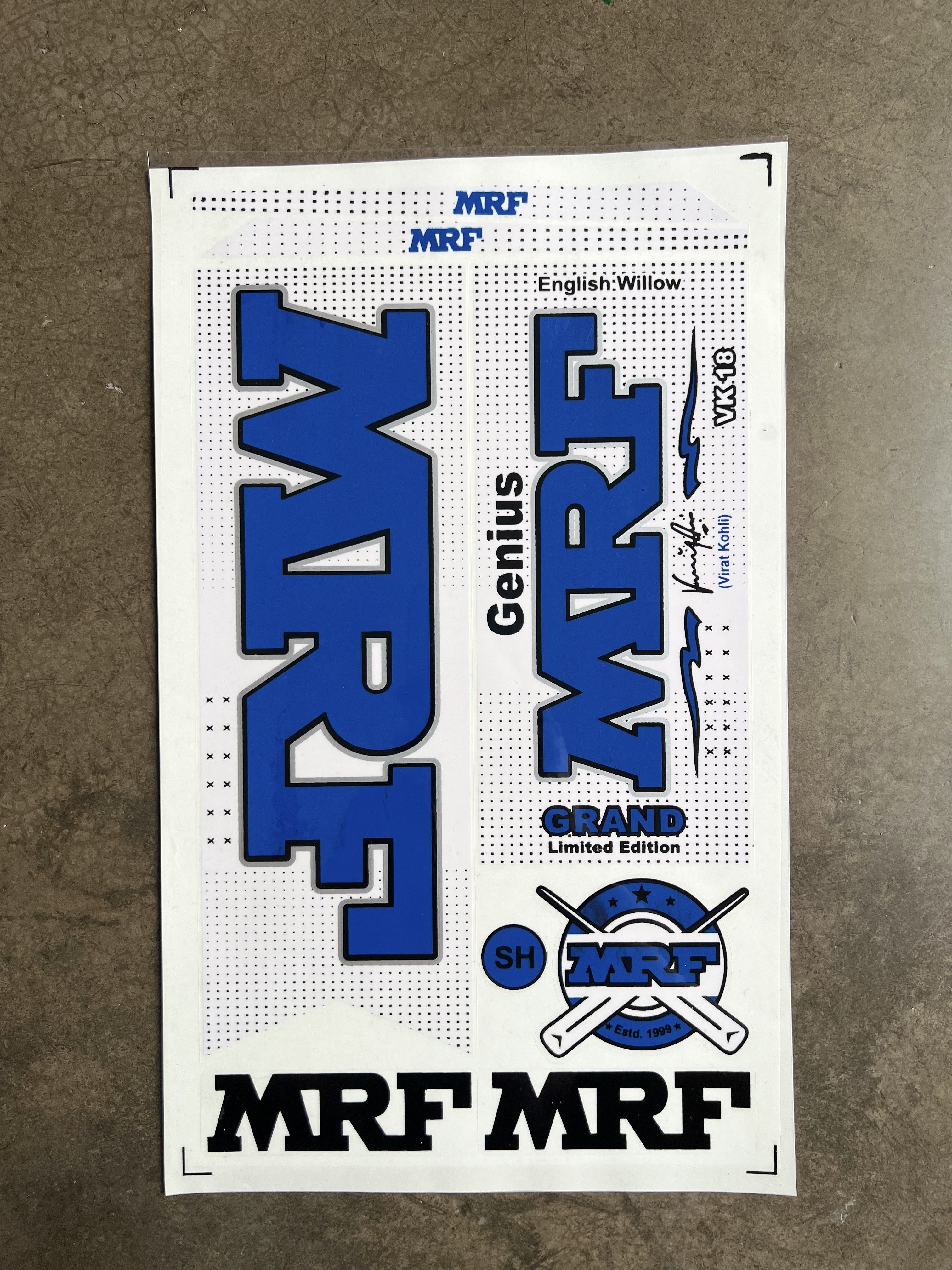 vsm MRF_WARRIOR_BLU Bat Sticker-picture-0