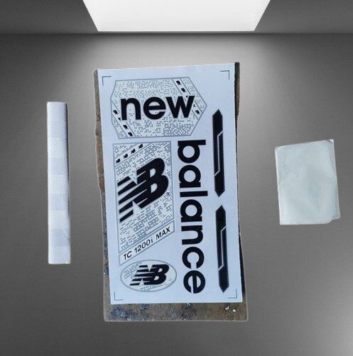 new balance tc BLACK 1200i L-04 CRICKET BAT STICKER WITH GRIP AND FIBER TAPE Bat Sticker-picture-14