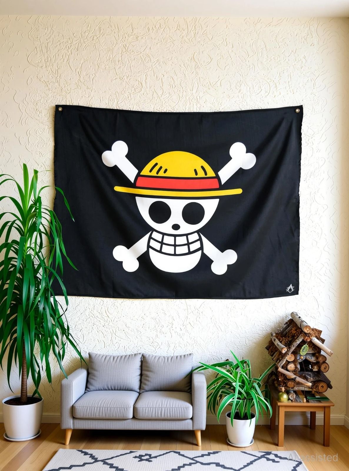 Anime Themed Taiwan Fabric Flag Backdrop Wall Hanging Room Decor 27.5 x 35.5 in Tapestry-image-21