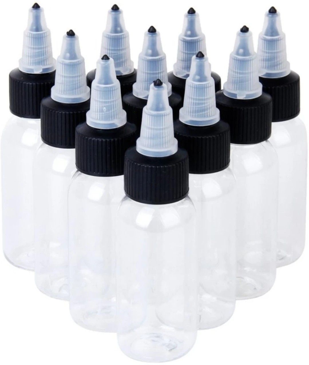 Tattoo ink 1oZ ( 30ml) EMPTY BOTTLE good quality 10 pic clear plastic Temporary Tattoo Kit-image-38