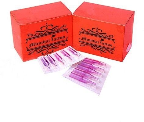 9RT TIPS RED Disposable Flat Tattoo Needles-image-1