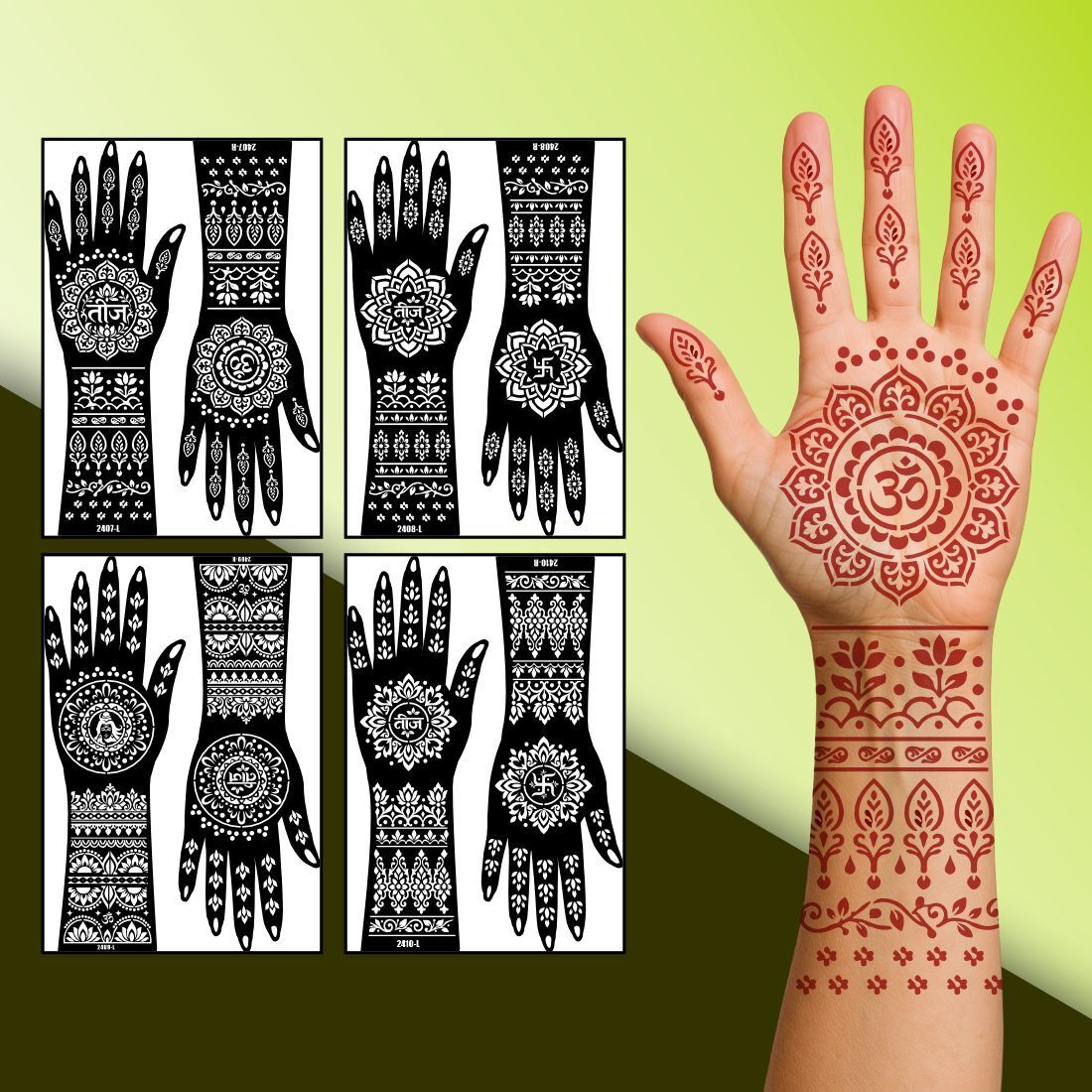 temporary tattoowala Festival Mehndi Stencil Sticker for Women-picture-41
