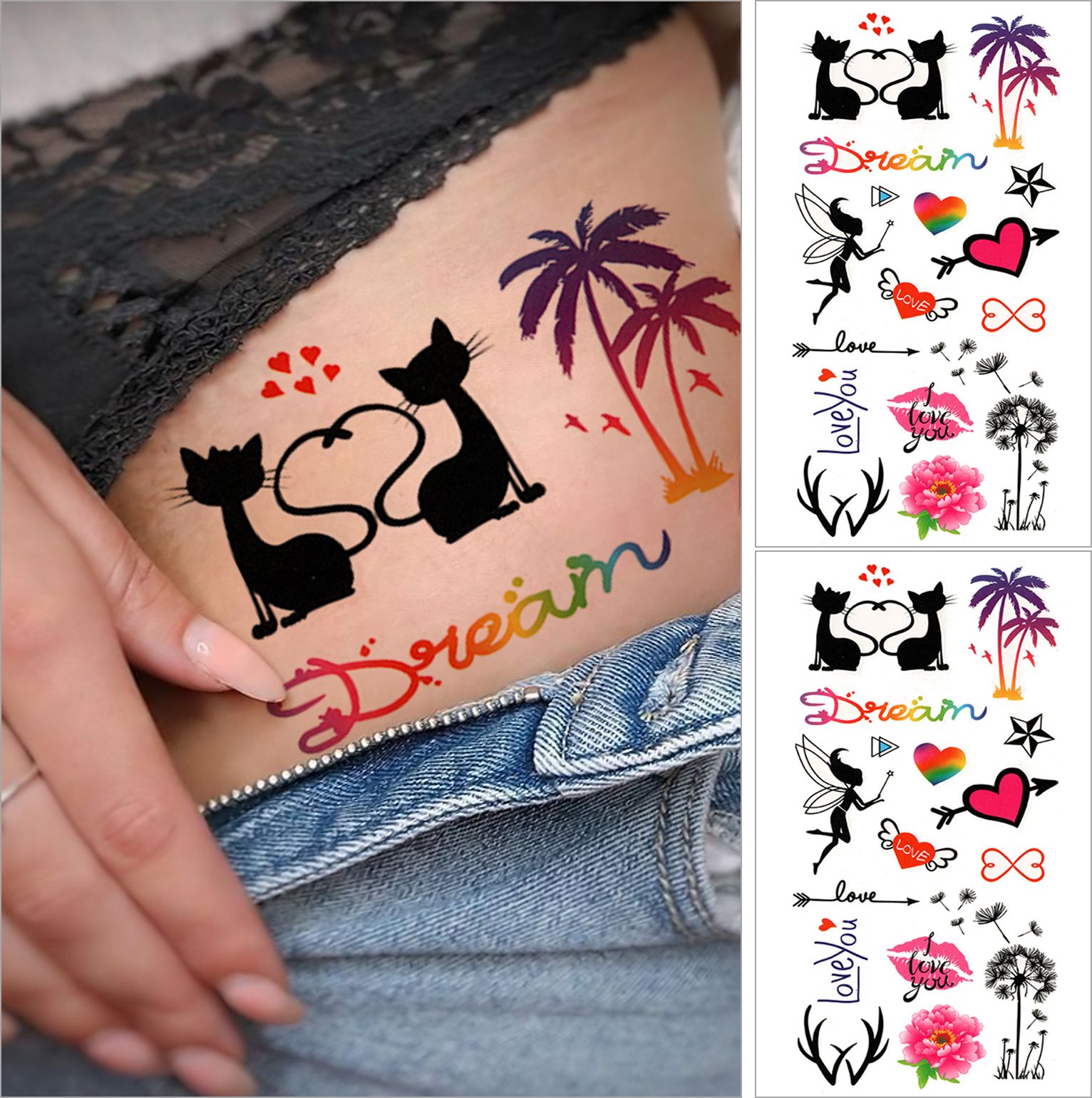CANVAS ARTS CREATION Wrist Navel Back Floral Temporary Tattoo-picture-19