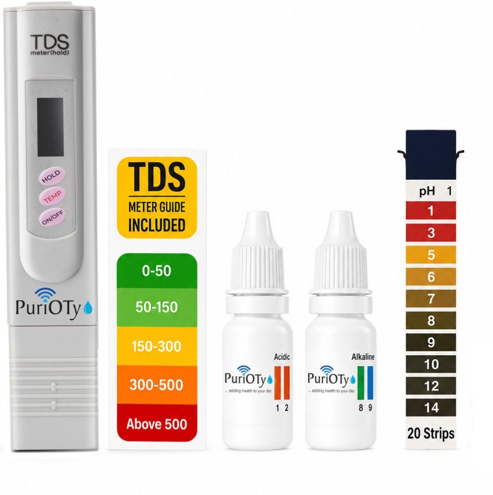purioty Digital TDS Meter Water Quality Tester with pH Test Strips, pH Buffer Solution Digital TDS Meter-picture-16