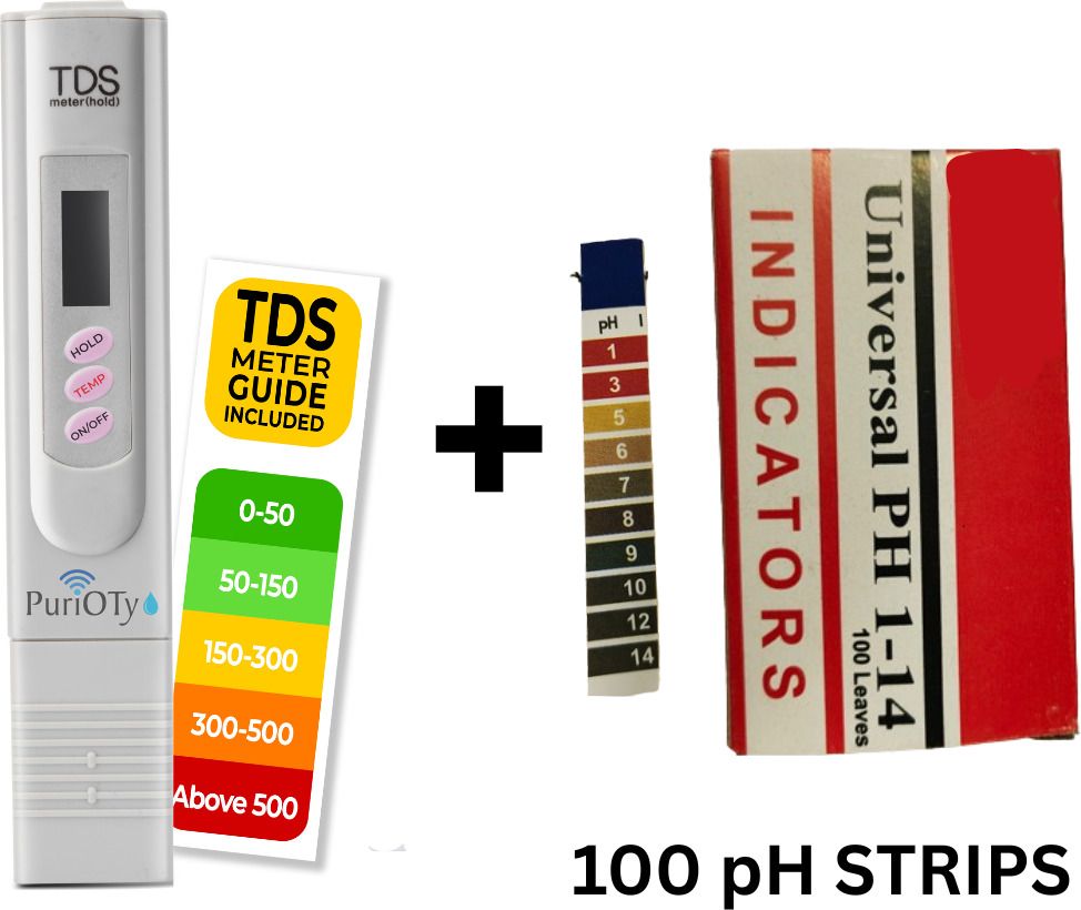 purioty TDS Meter, 100 pH Strips, Guide Included for Digital Water Quality Tester Digital TDS Meter-picture-28