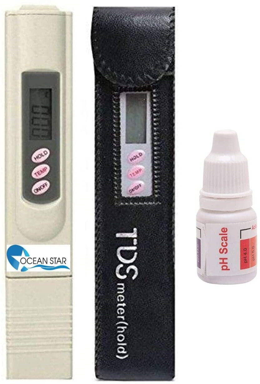 ocean star Imported Tds Meter for Water Testing with Carry Case and pH Drops Digital TDS Meter image 1