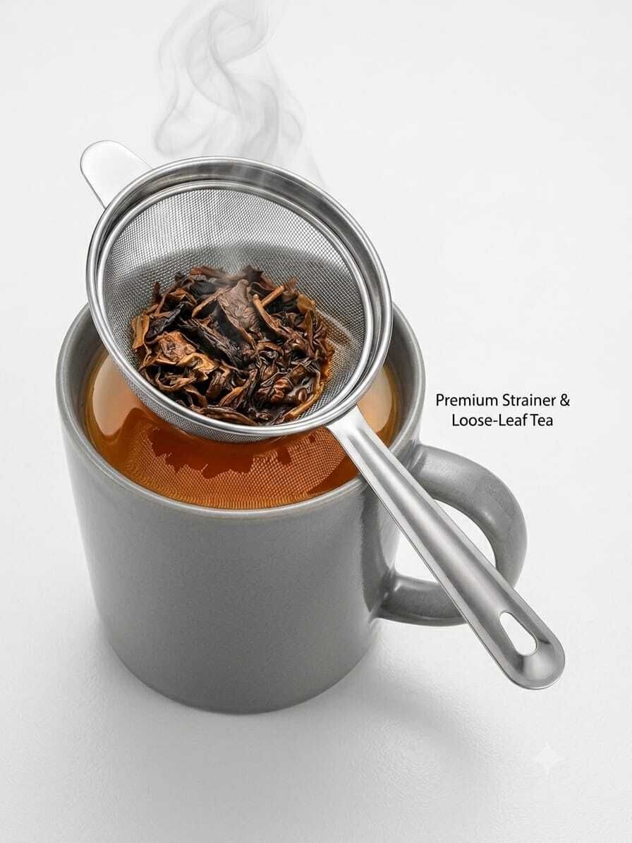 Tea Strainer Fine Mesh Steel Chalni for Tea, Juice & Flour Kitchen Sieve Tea Strainer-image-40