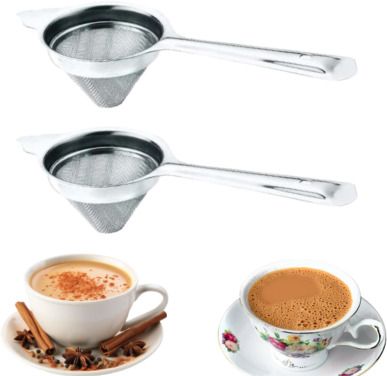 Stainless Steel Tea & Coffee Strainer – Fine Mesh Double Net Filter (Pack of 2) Tea Strainer-image-2