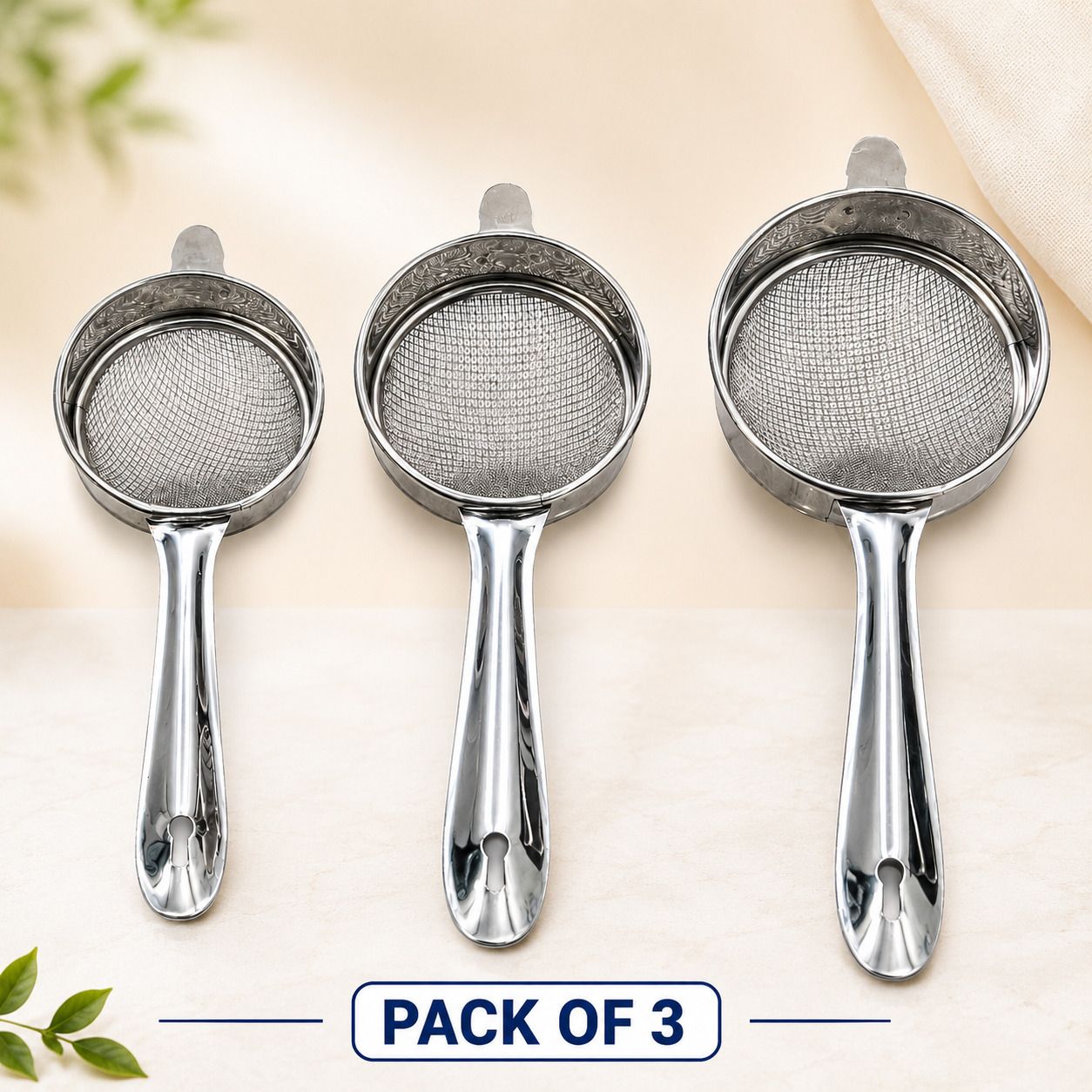 srishna enterprises Double Mesh Tea Strainer 7,8 & 9 cm Tea Strainer-picture-48