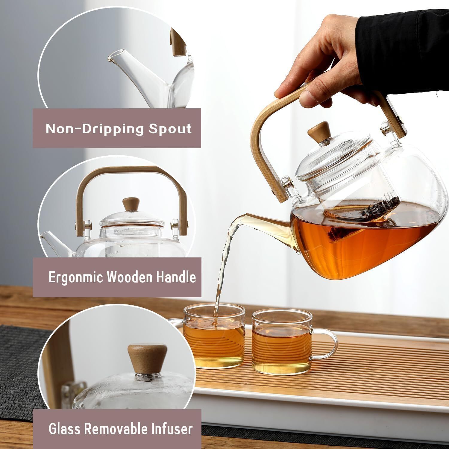 JM- Wooden Kettle Tea Urn
