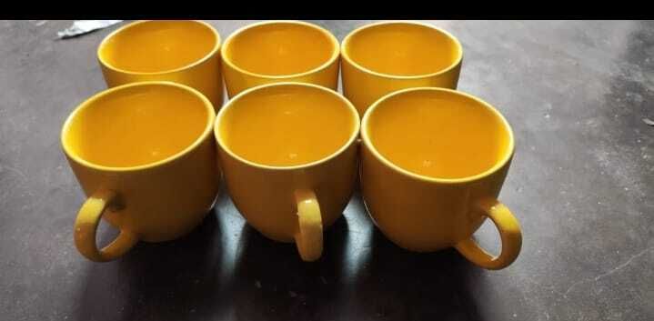 Pack of 6 Ceramic Ceramic Yellow Singing Exclusive Set Pack Of 6-image-42