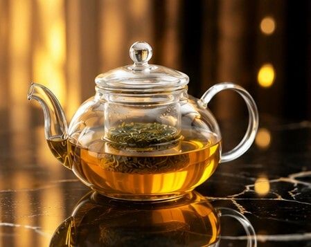 Premium Clear Glass Tea Kettle with Infuser Tea Urn-image-36