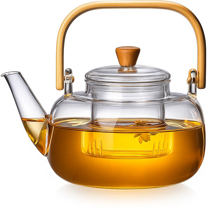 Borosilicate Glass Teapot with Infuser – Heat Resistant Stove Safe Glass Tea Urn-image-3