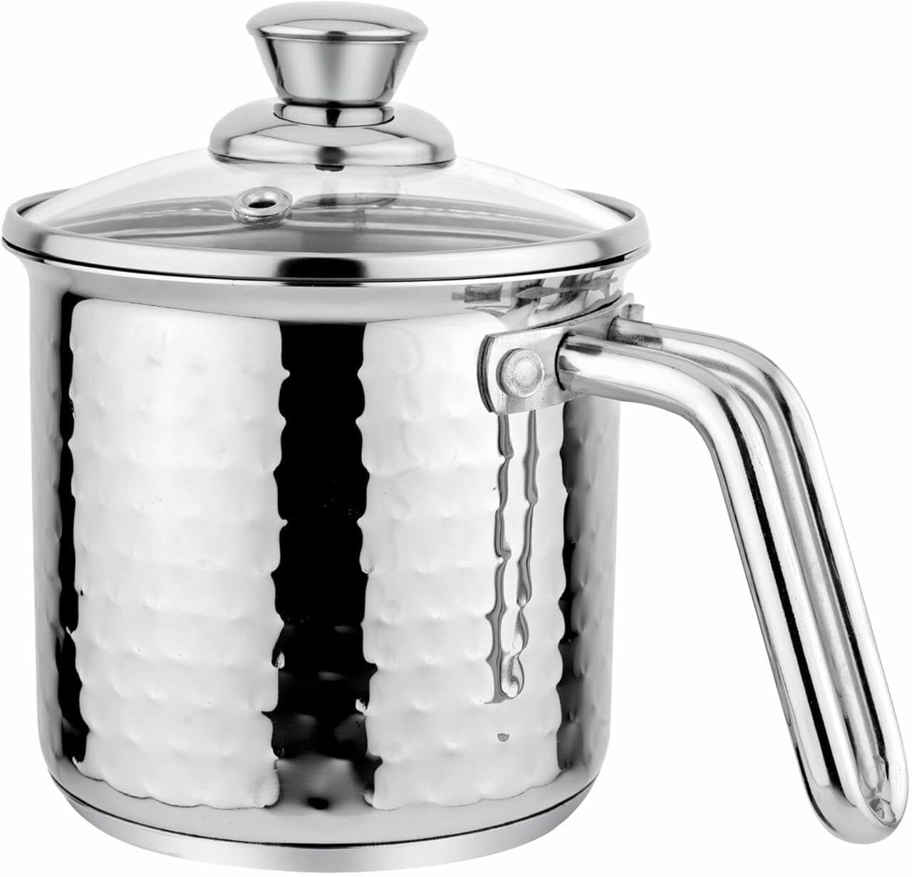 the indian aura Steel Milk Pot with Glass Lid 17cm 2.5L Tea Urn-picture-30