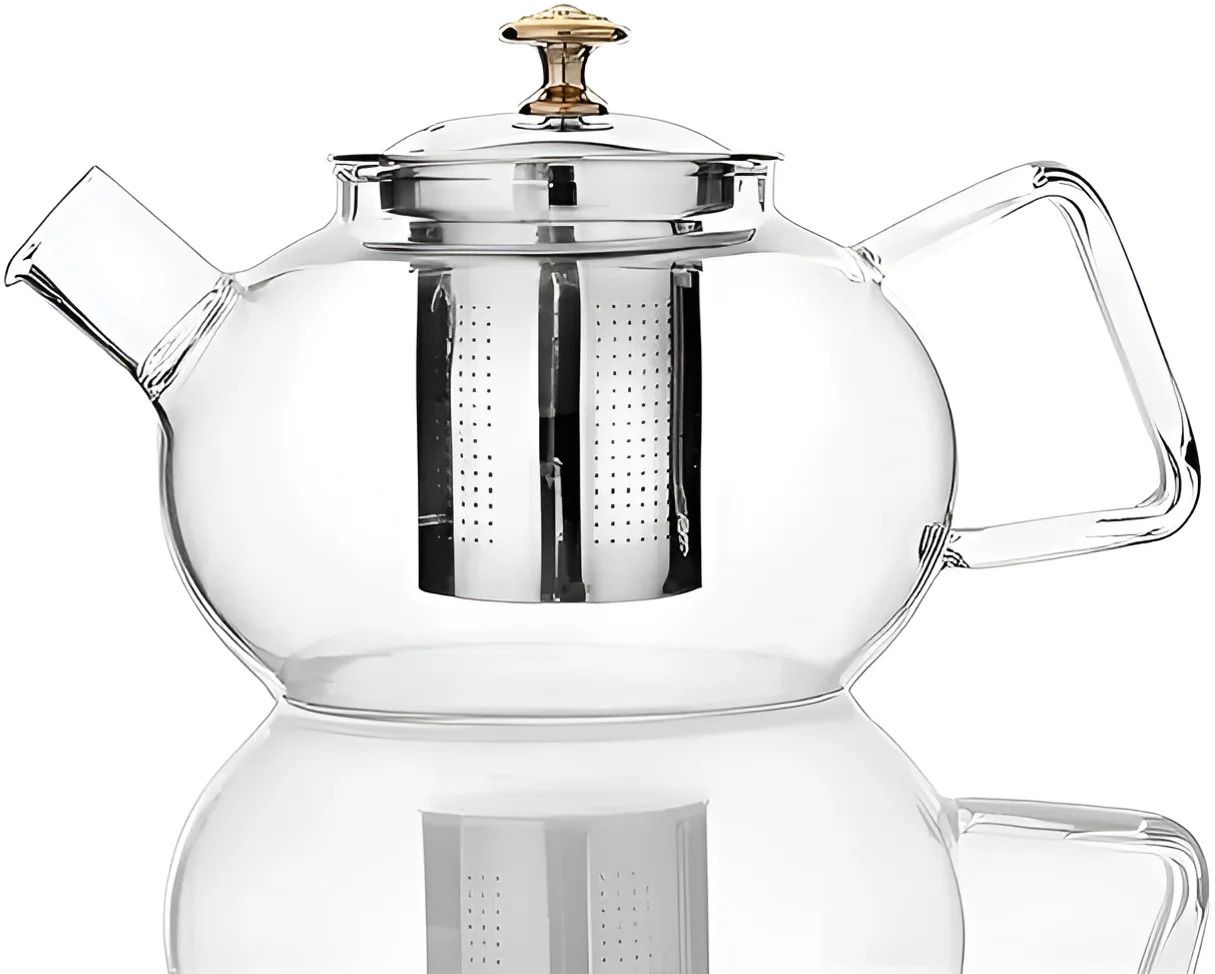 Glass Teapot with Stainless Steel Infuser for Loose Leaf and Herbal Tea Tea Urn