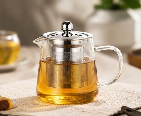Premium Borosilicate Glass Teapot with Stainless Steel Infuser Tea Urn-image-23