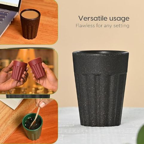 liftoff Eco-Friendly Cutting Chai Cups-Set- 4 80ml Tea Urn-picture-34