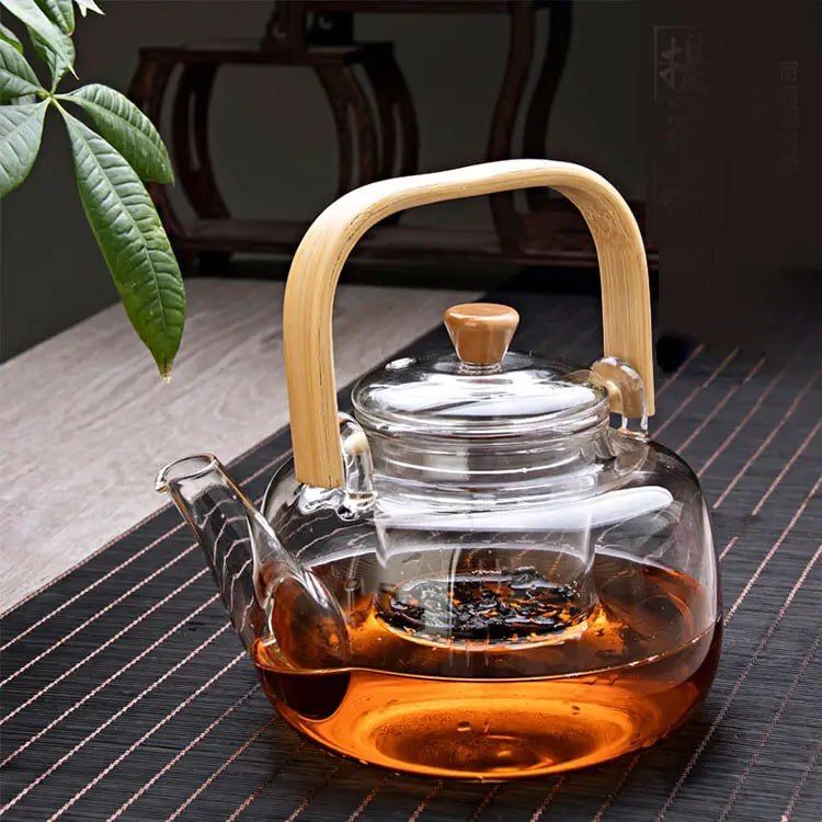grebe Borosilicate Glass Tea Brewing Pot/Tea Kettle Tea Urn (900 ml) Tea Urn-picture-48