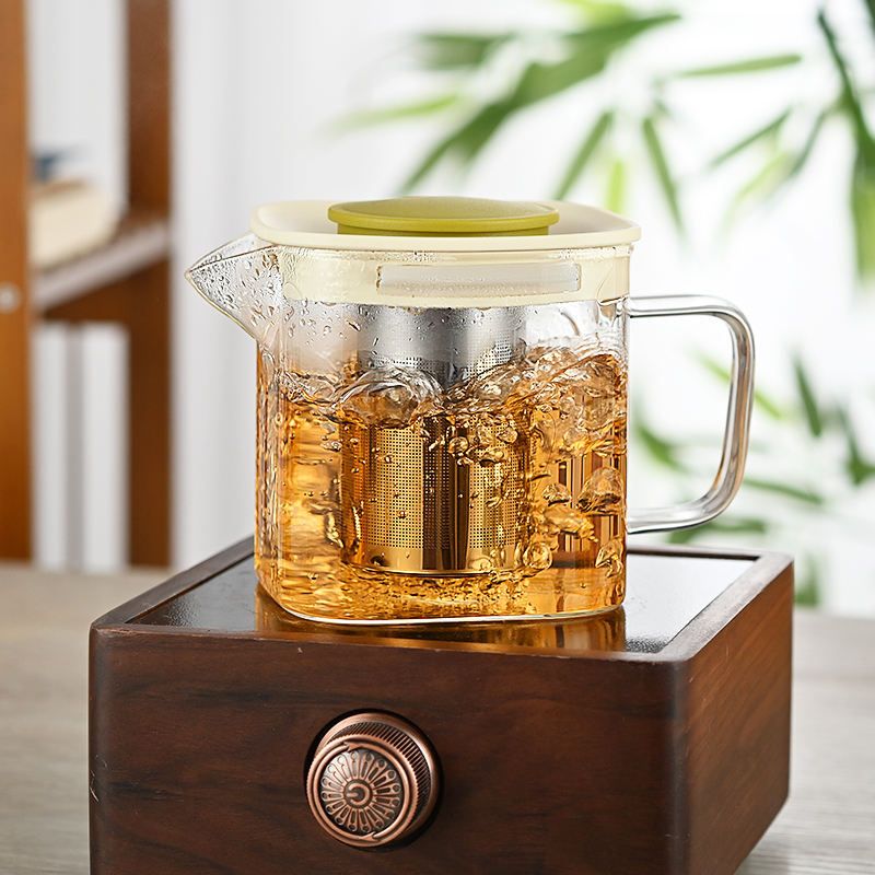 Heat Resistant Tea Maker with Handle & Lid for Green Tea, Herbal Tea Tea Urn-image-5