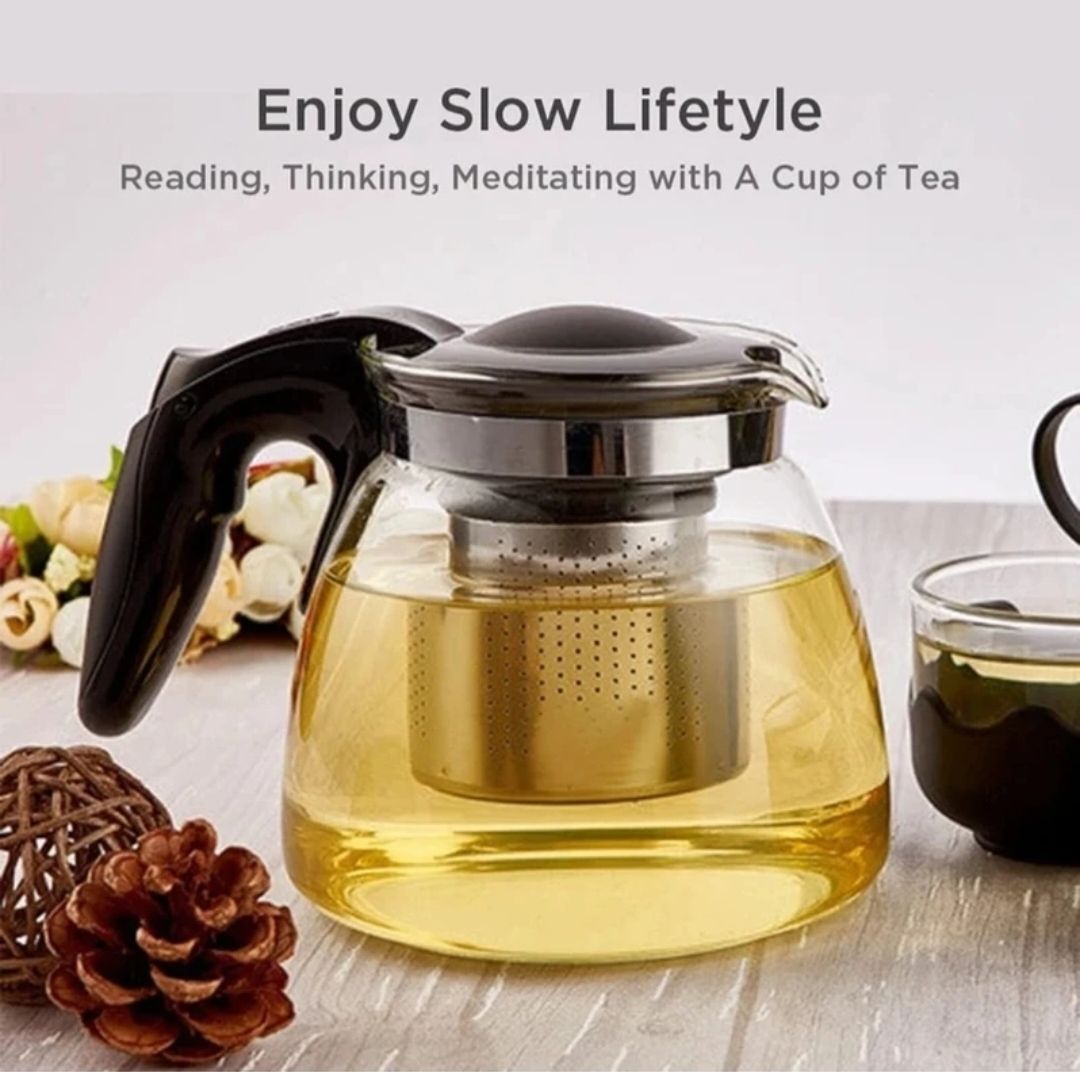 Teapot with Stainless Steel Infuser & Lid Tea Kettle Stovetop Safe(1000 ml) Tea Urn-image-31
