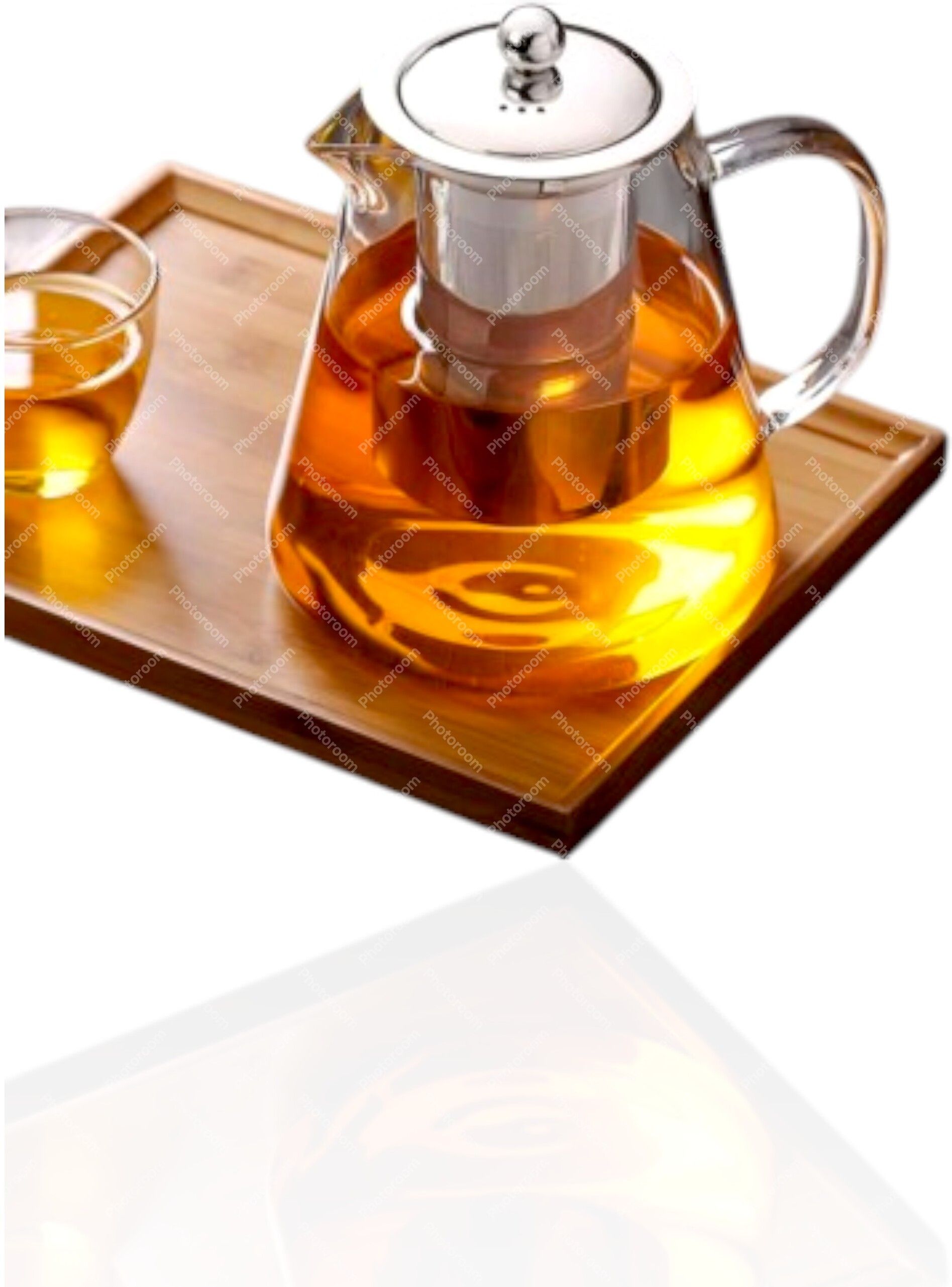 Glass Teapot with Stainless Steel Infuser and Lid – 500ml Capacity Tea Urn