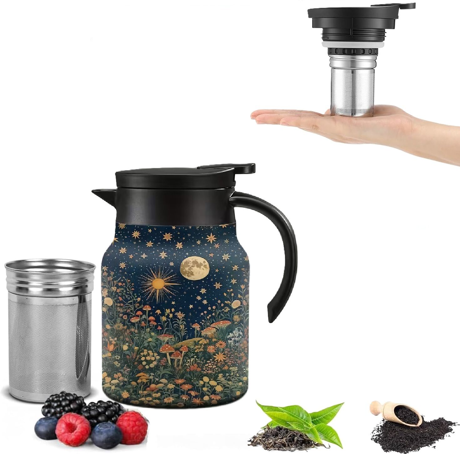 suicune Stainless Steel Insulated Tea Kettle, Insulated Teapot, Thermal Flask Water Jug Tea Urn-picture-38