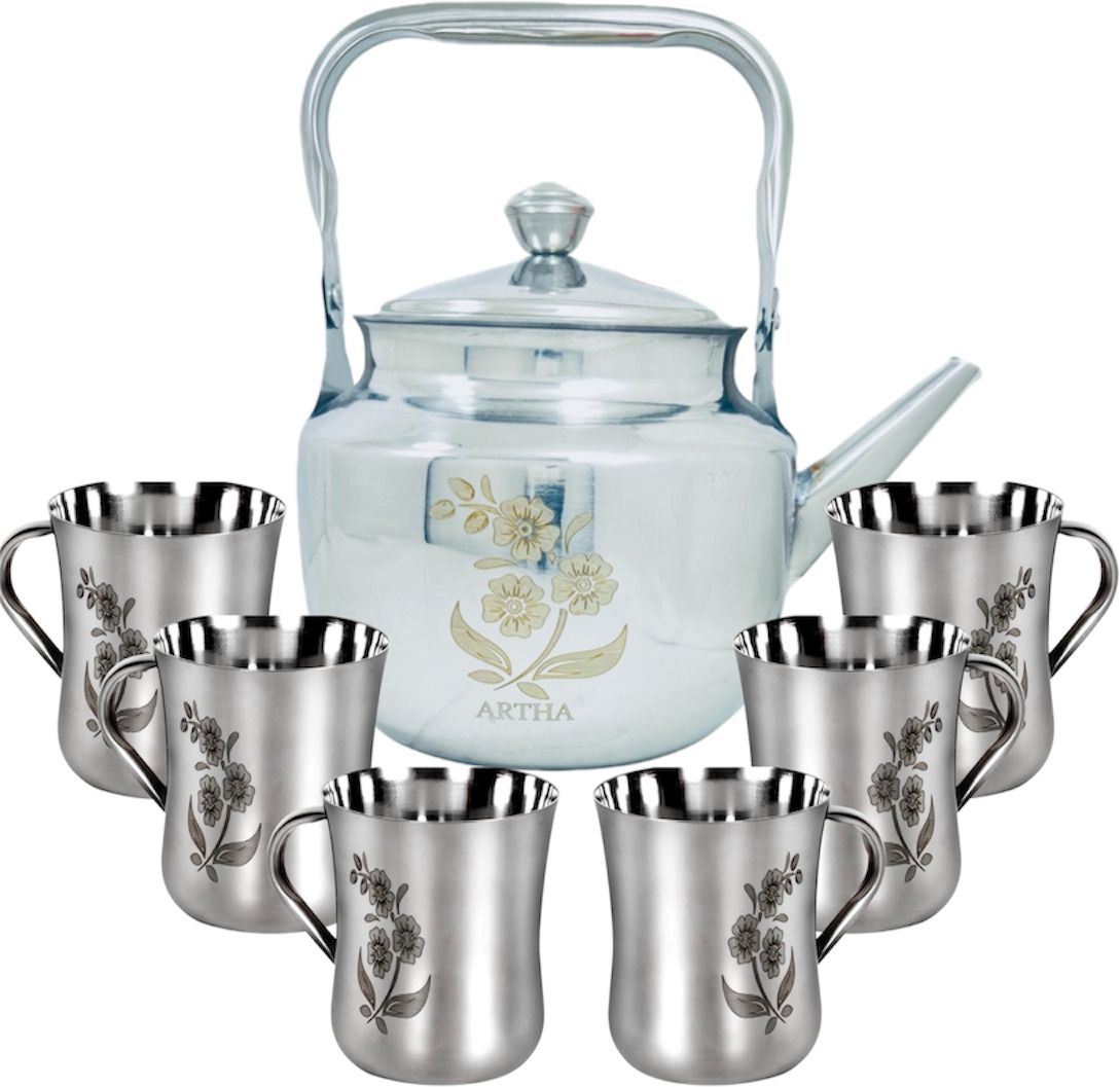artha Pack Of 7 Kettle Cup Set Tea Urn-picture-46