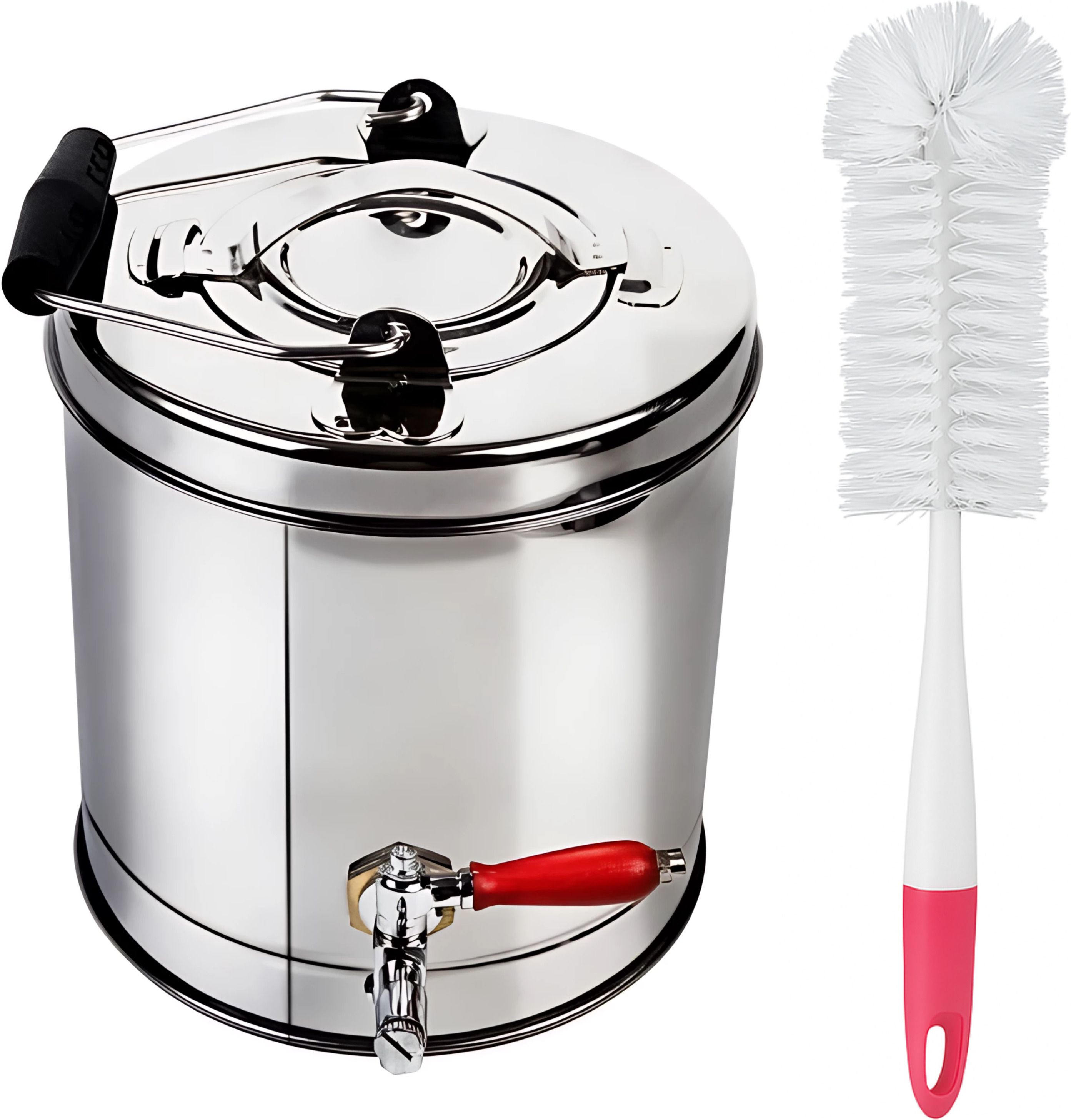 Steel Commercial Hot & Cold Tea Urn Can with Tap for Canteen With cleaning brush Tea Urn-image-28