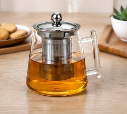 mansi ltd Transparent Glass Tea Pot with Fine Mesh Infuser Tea Urn-picture-20