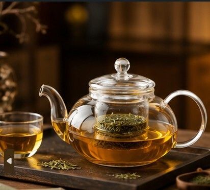 mansi ltd Premium Borosilicate Glass Teapot with Removable Infuser Tea Urn-picture-18