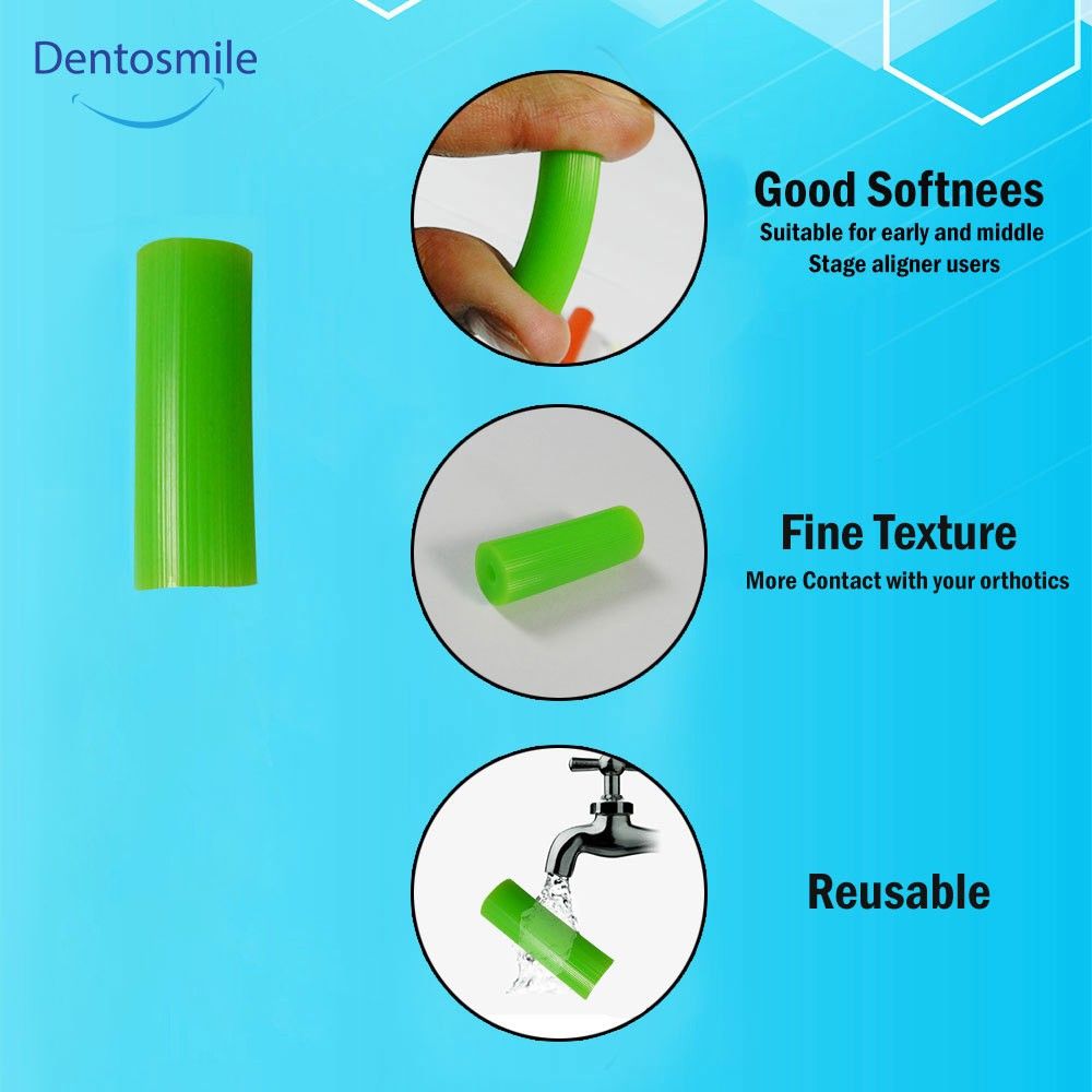 dentosmile Chewies Seater for Invisalign Aligner Chompers Trays in Green Colour Teeth Whitening Kit-picture-18