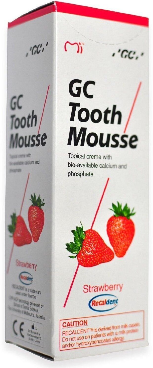 Tooth Mousse for Cavity Protection (Strawberry - 40g/35ml) Teeth Whitening Liquid-image-41