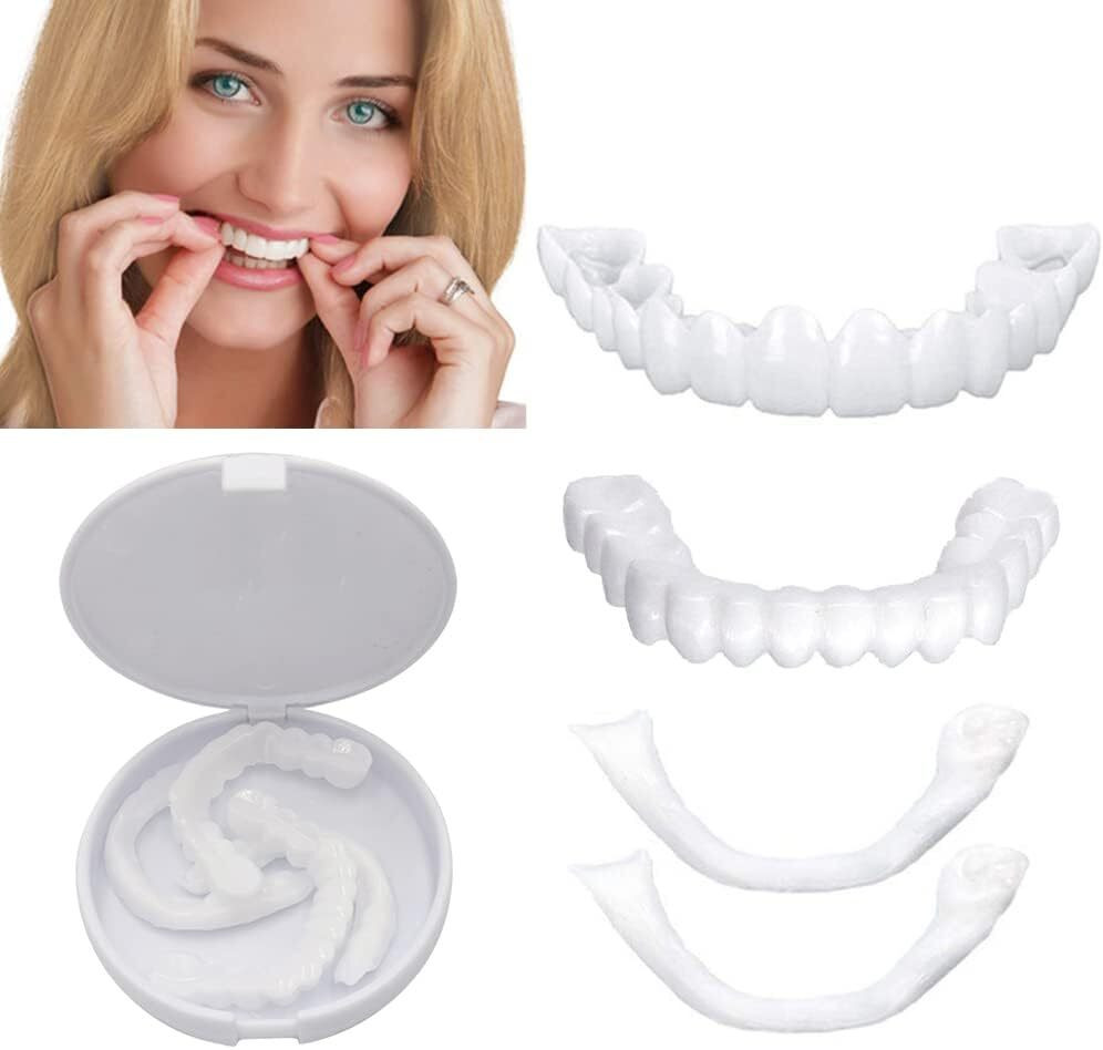 gj mall Instant Smile Transformation Snap-On Teeth Veneers Teeth Wipe image 1