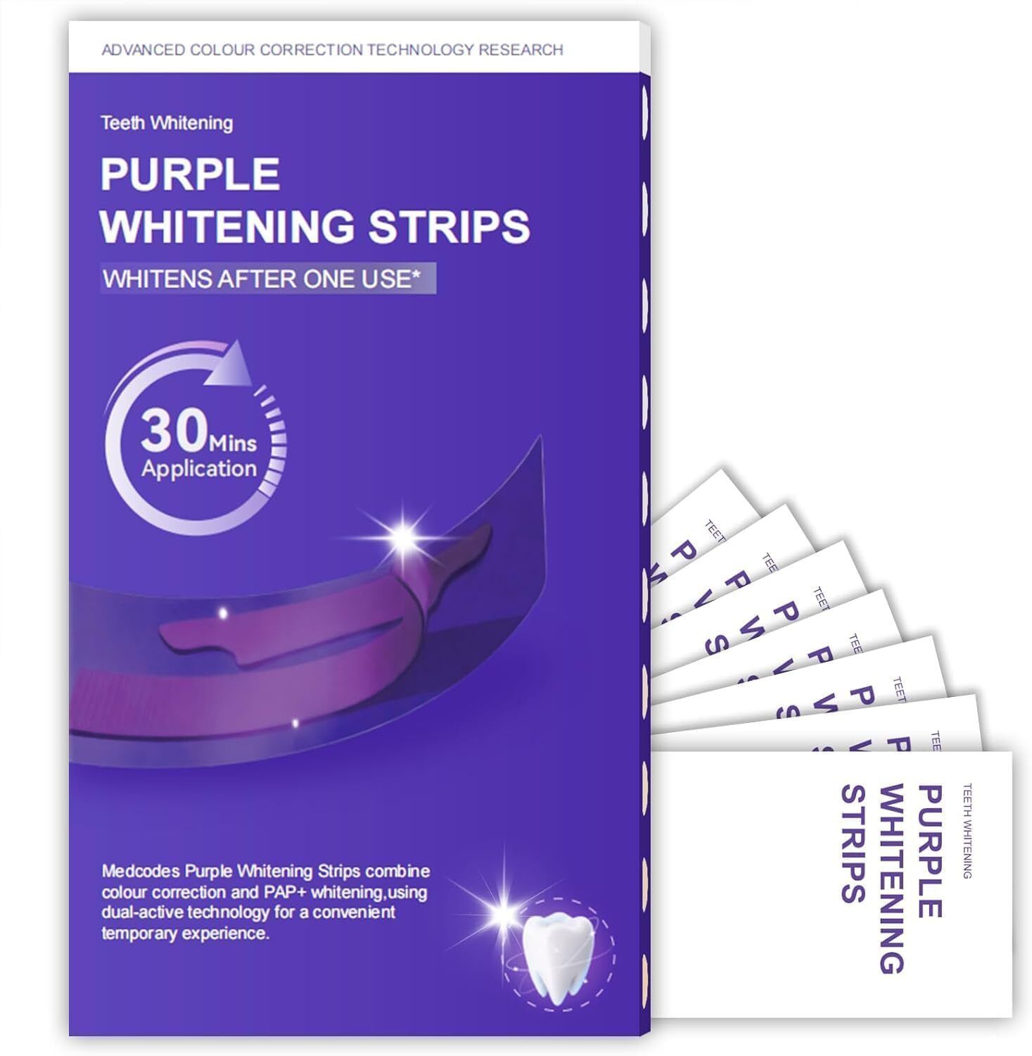 V34 Purple Teeth Whitening Strips Teeth Wipe-image-18