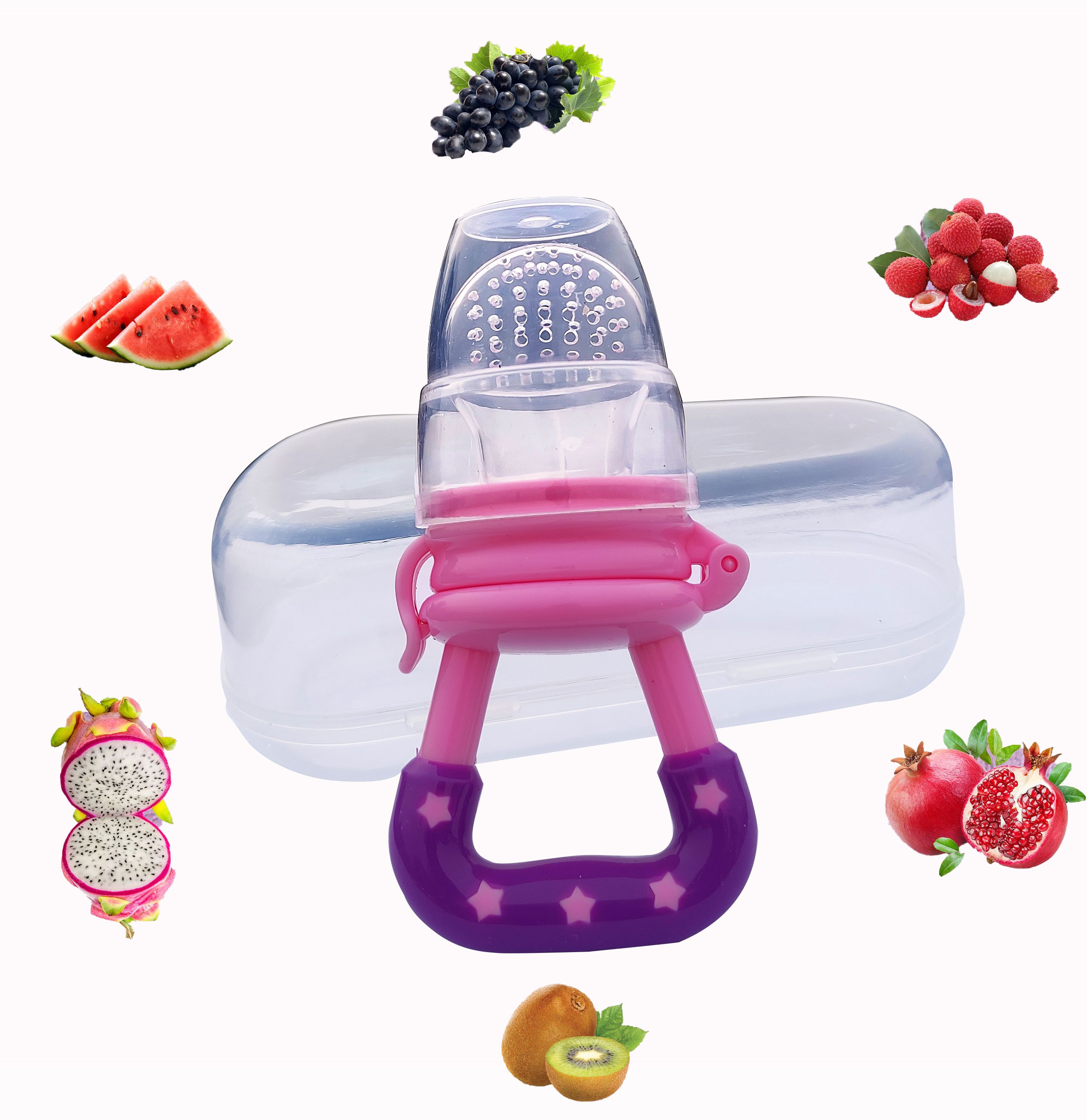 sanjha bazaar Unique Silicone Baby Feeder Nibble & Teether Feeder-picture-23