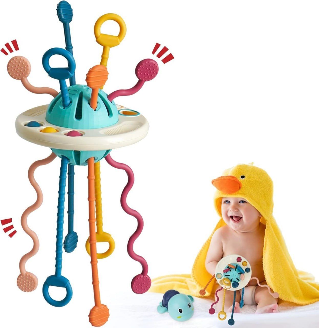 searegal Pull String Sensory Toy for Toddlers | Teething Toy Teether-picture-8