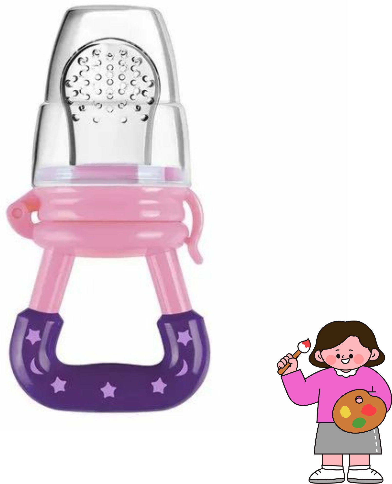 aapni dukan SST Sales Baby Food And Fruit Nibbler & Pacifier Teether BPA Free Nibbler BH160 Feeder image 1