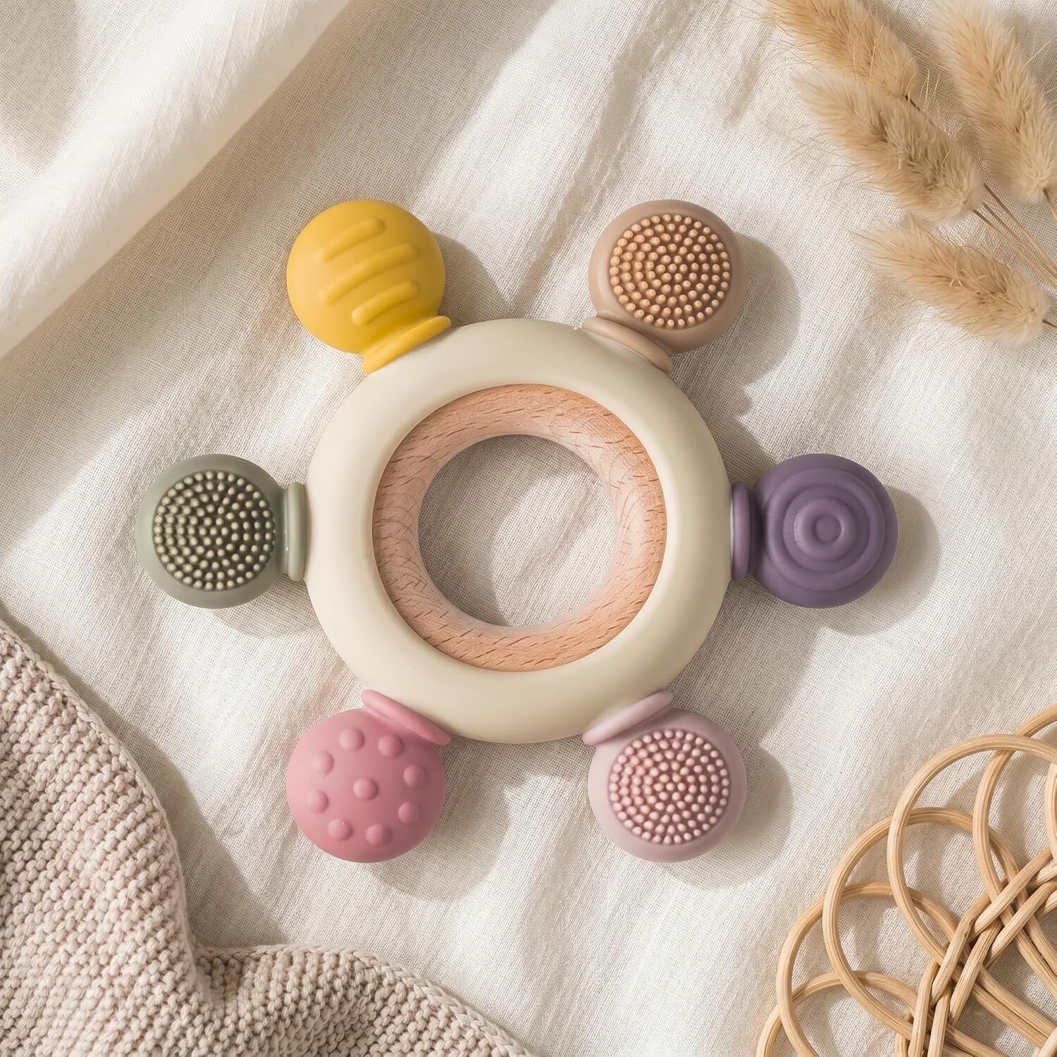 Baby Teething Ring Silicone Teether Toy Teether-image-20