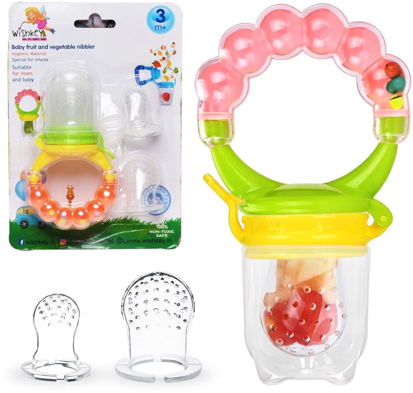 Soft Silicone Fruit Teethers for Babies|Safe -100% BPA-Free Teether Set Feeder-image-10